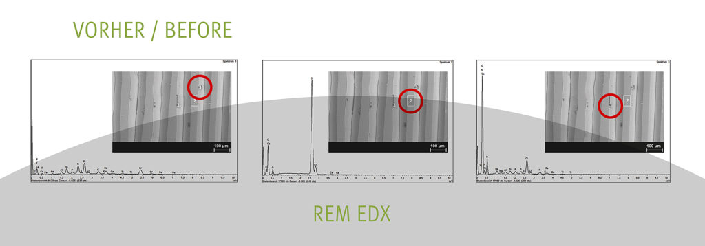 SonicVinyl REM-EDX-Spektren